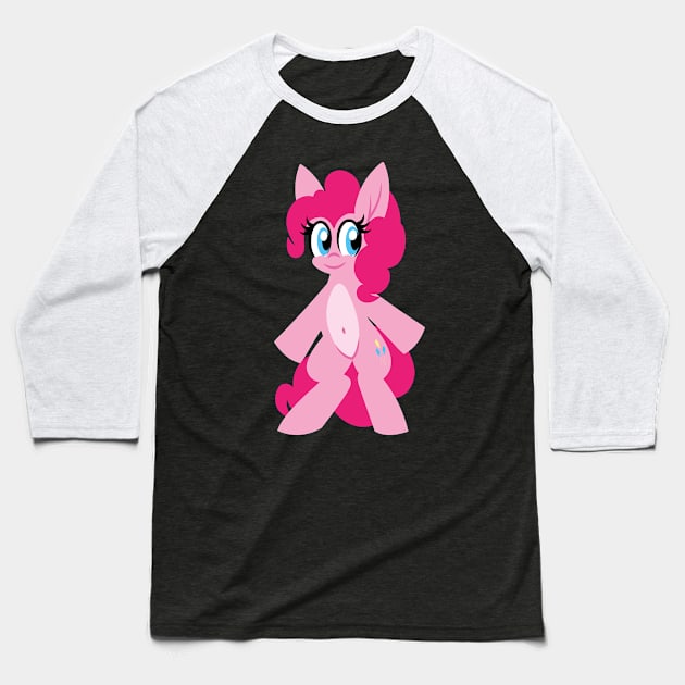 Standing Pinkie Pie Baseball T-Shirt by Tridashie